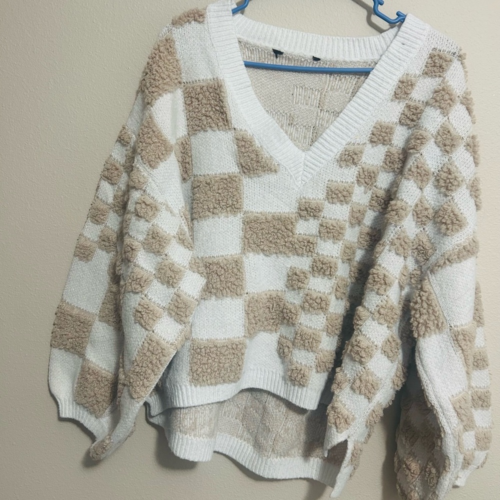 Checkered sweater